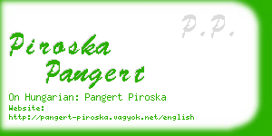 piroska pangert business card